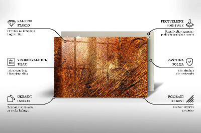 Dessous de verre pour bougies funéraires Grain de bois de l'arbre