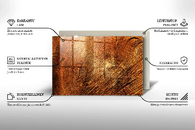 Dessous de verre pour bougies funéraires Grain de bois de l'arbre