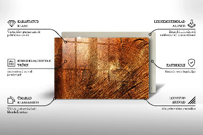 Dessous de verre pour bougies funéraires Grain de bois de l'arbre