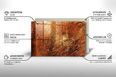 Dessous de verre pour bougies funéraires Grain de bois de l'arbre