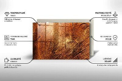 Dessous de verre pour bougies funéraires Grain de bois de l'arbre