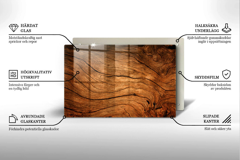 Plaque en verre pour lanterne funéraire Texture de planche de bois