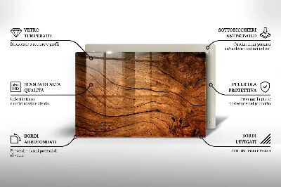 Plaque en verre pour lanterne funéraire Texture de planche de bois