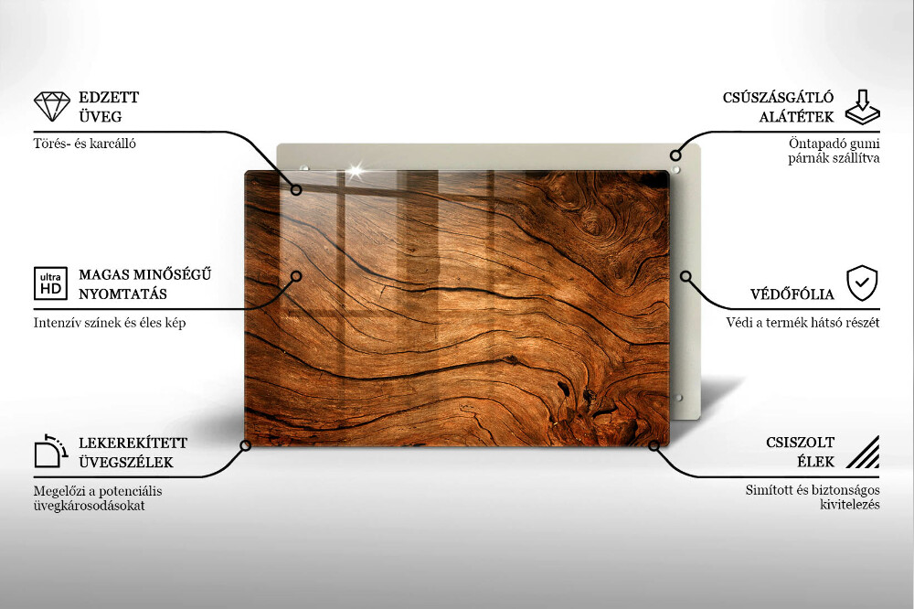 Plaque en verre pour lanterne funéraire Texture de planche de bois