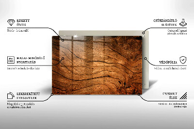 Plaque en verre pour lanterne funéraire Texture de planche de bois