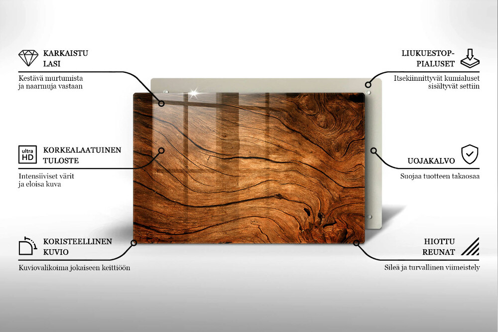 Plaque en verre pour lanterne funéraire Texture de planche de bois