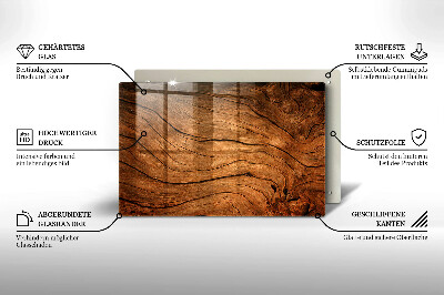 Plaque en verre pour lanterne funéraire Texture de planche de bois