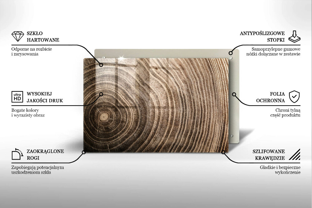 Dessous de verre pour bougies funéraires Anneaux en bois