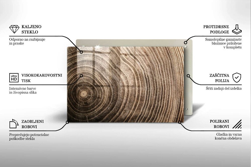 Dessous de verre pour bougies funéraires Anneaux en bois