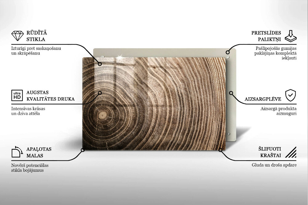 Dessous de verre pour bougies funéraires Anneaux en bois