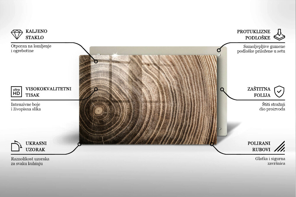 Dessous de verre pour bougies funéraires Anneaux en bois