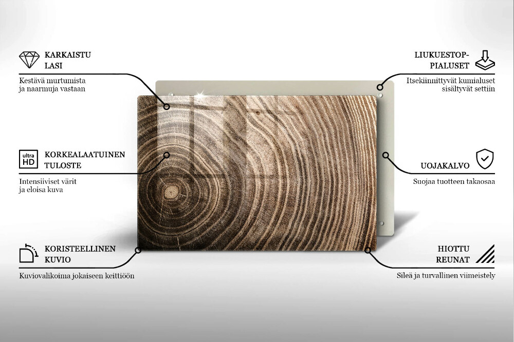 Dessous de verre pour bougies funéraires Anneaux en bois