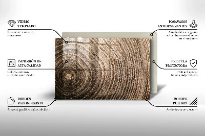 Dessous de verre pour bougies funéraires Anneaux en bois