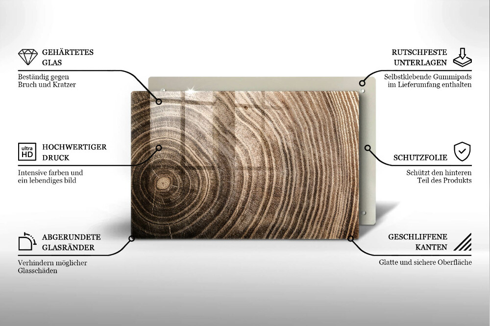 Dessous de verre pour bougies funéraires Anneaux en bois