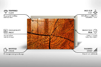 Plaque en verre pour lanterne funéraire Structure du tronc en bois