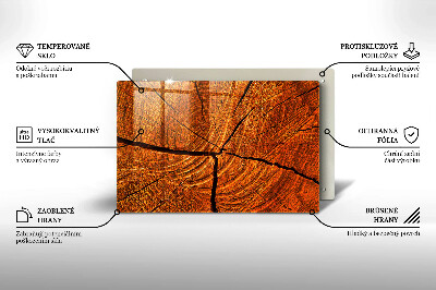 Plaque en verre pour lanterne funéraire Structure du tronc en bois