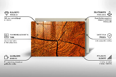 Plaque en verre pour lanterne funéraire Structure du tronc en bois