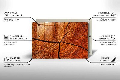 Plaque en verre pour lanterne funéraire Structure du tronc en bois