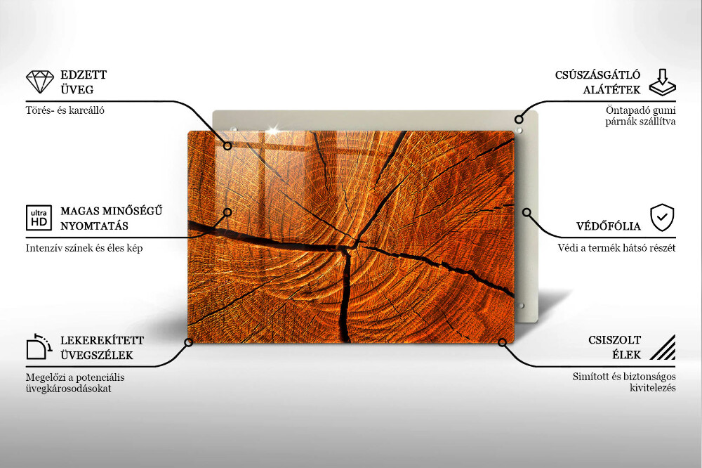 Plaque en verre pour lanterne funéraire Structure du tronc en bois