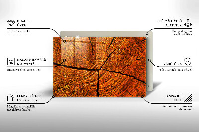 Plaque en verre pour lanterne funéraire Structure du tronc en bois