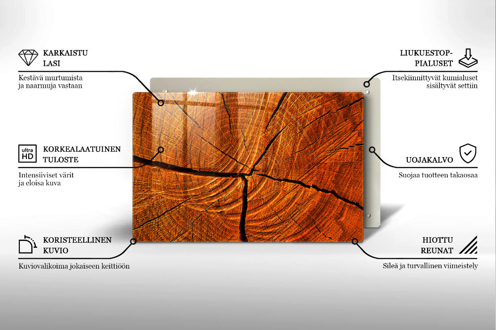 Plaque en verre pour lanterne funéraire Structure du tronc en bois