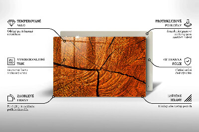 Plaque en verre pour lanterne funéraire Structure du tronc en bois