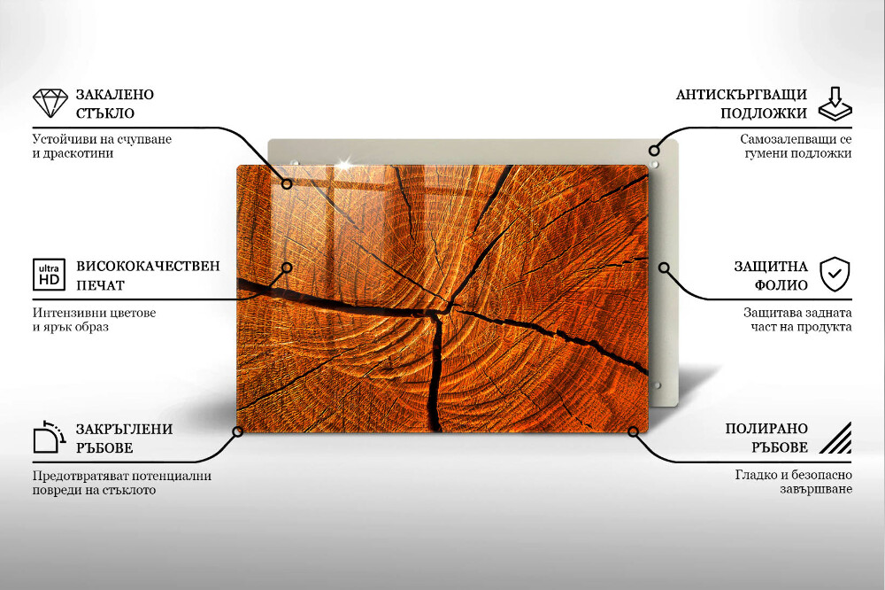 Plaque en verre pour lanterne funéraire Structure du tronc en bois