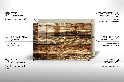 Plaque en verre pour lanterne funéraire Texture de planche de bois