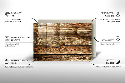 Plaque en verre pour lanterne funéraire Texture de planche de bois