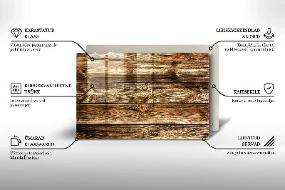 Plaque en verre pour lanterne funéraire Texture de planche de bois