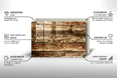 Plaque en verre pour lanterne funéraire Texture de planche de bois