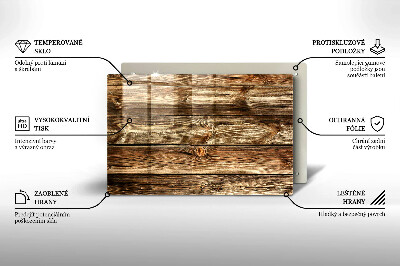 Plaque en verre pour lanterne funéraire Texture de planche de bois