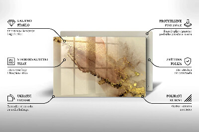 Plaque en verre pour lanterne funéraire Abstraction de l'or