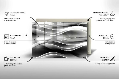 Plaque en verre pour lanterne funéraire Lignes douces d'abstraction