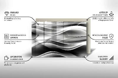 Plaque en verre pour lanterne funéraire Lignes douces d'abstraction