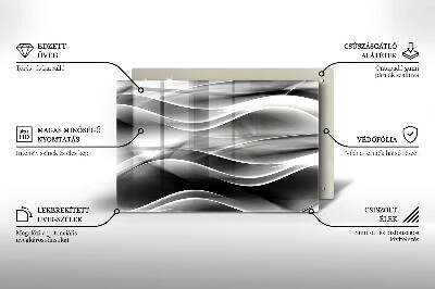 Plaque en verre pour lanterne funéraire Lignes douces d'abstraction