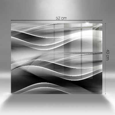 Plaque en verre pour lanterne funéraire Lignes douces d'abstraction