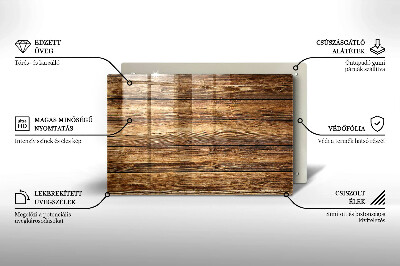 Plaque en verre pour lanterne funéraire Planches texturées en bois