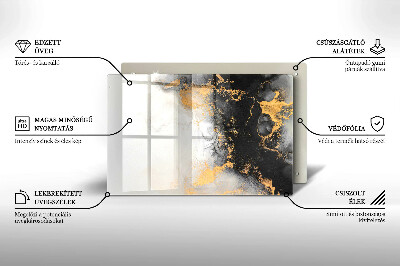 Dessous de verre pour bougies funéraires Abstraction avec de l'or