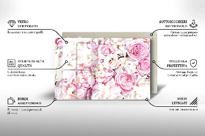 Dessous de verre pour bougies funéraires Bouquet de pivoines