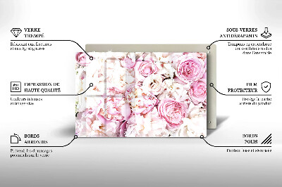 Dessous de verre pour bougies funéraires Bouquet de pivoines