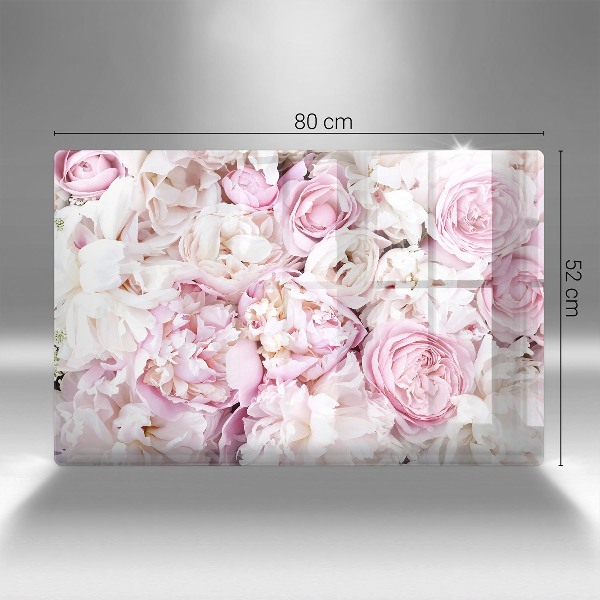 Dessous de verre pour bougies funéraires Bouquet de pivoines