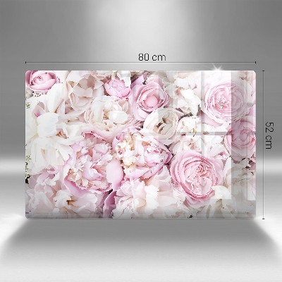 Dessous de verre pour bougies funéraires Bouquet de pivoines