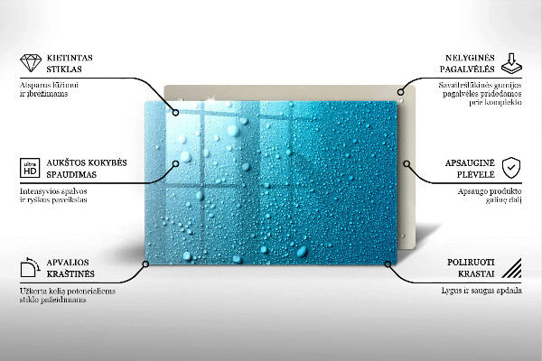 Dessous de verre pour bougies funéraires Gouttes d'eau