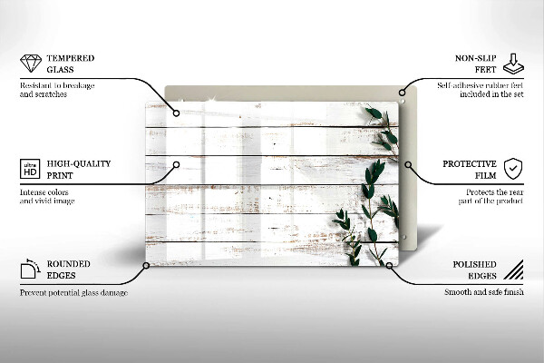 Dessous de verre pour bougies funéraires Vieilles planches et feuilles