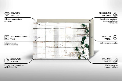 Dessous de verre pour bougies funéraires Vieilles planches et feuilles