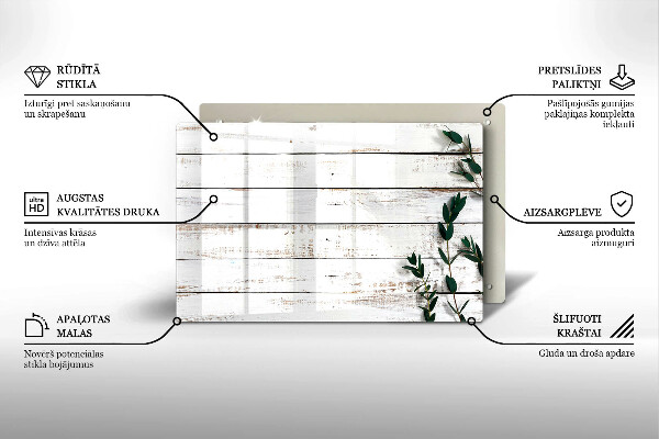 Dessous de verre pour bougies funéraires Vieilles planches et feuilles