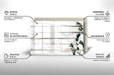 Dessous de verre pour bougies funéraires Vieilles planches et feuilles