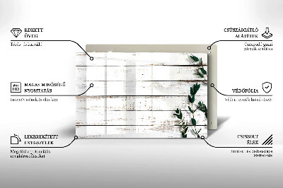 Dessous de verre pour bougies funéraires Vieilles planches et feuilles