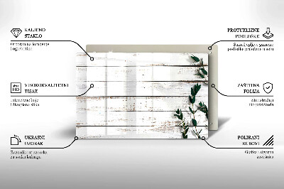 Dessous de verre pour bougies funéraires Vieilles planches et feuilles